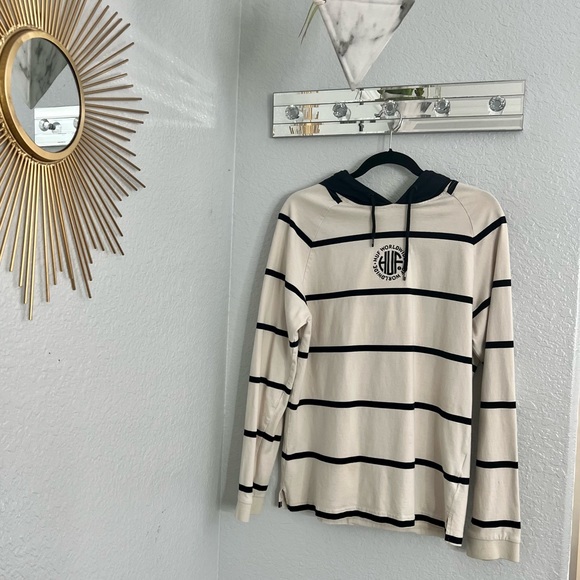 Huf black and white hooded long sleeve size large - Picture 6 of 11